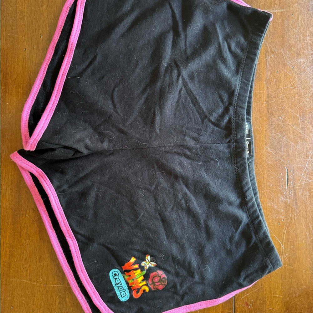 Vans Black and Pink Bike Shorts with Lightweight Design